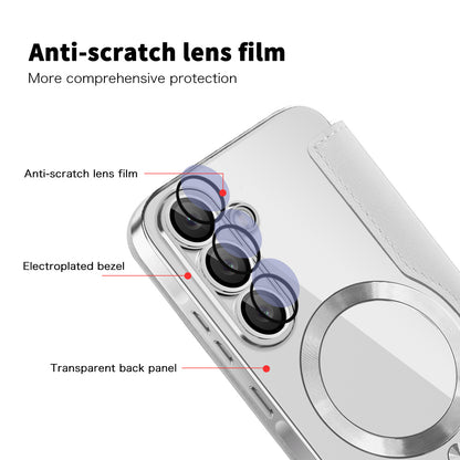 Futrola MagSafe za Samsung Galaxy A37 5G, Techsuit, SmartMag Book, Siva