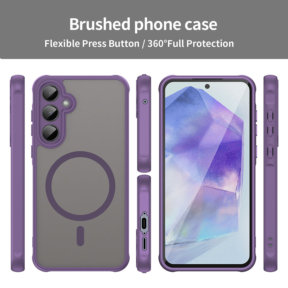 MagSafe futrola za Samsung Galaxy A55 5G A556, Techsuit, HaloFrost II, Ljubičasta