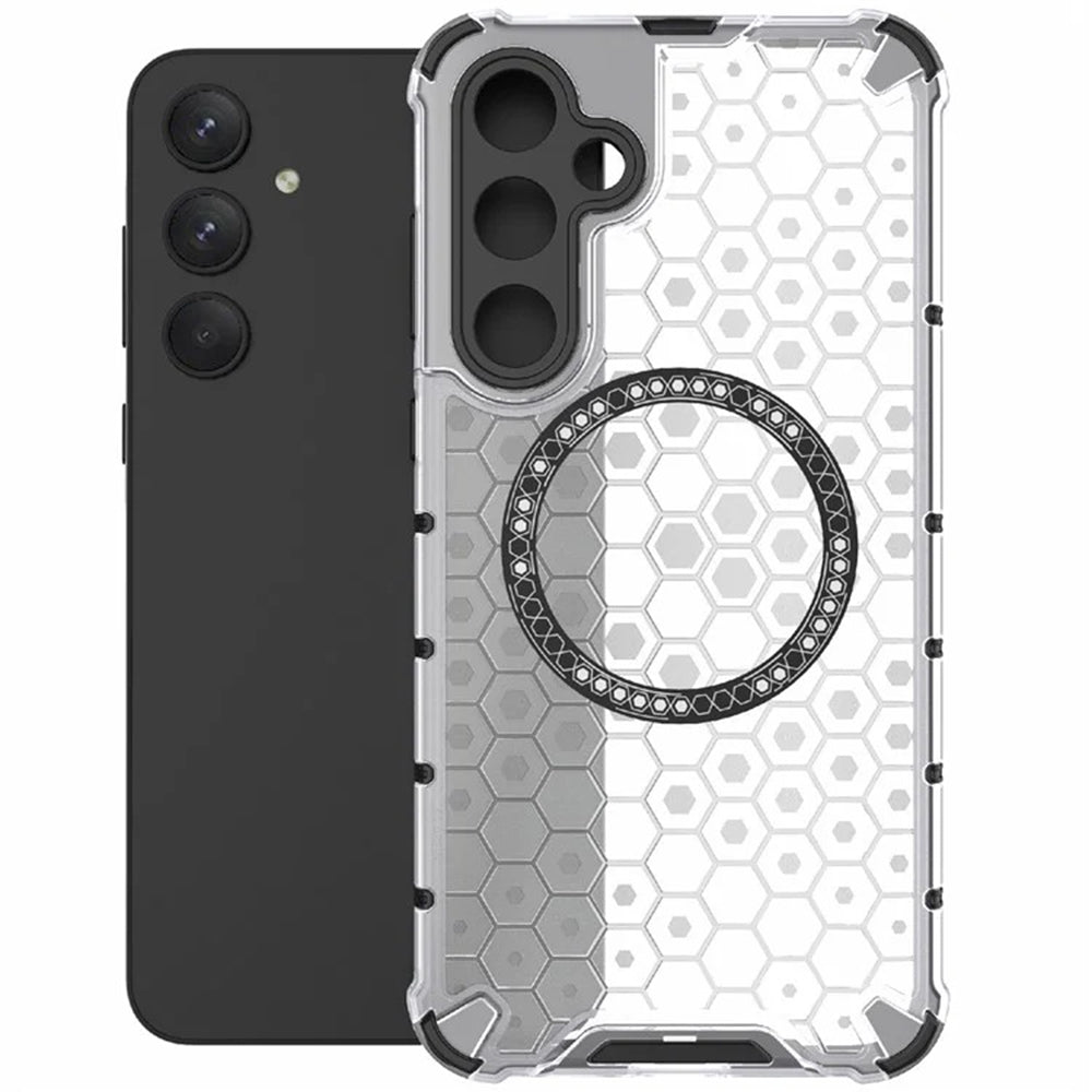 MagSafe futrola za Samsung Galaxy A55 5G A556, Techsuit, HoneyComb Shield, Bijela
