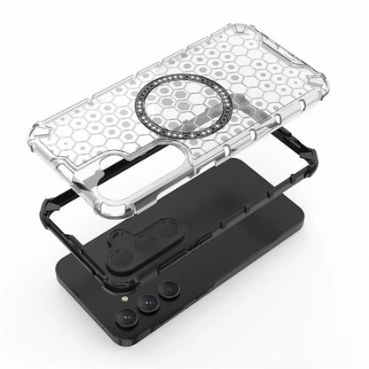 MagSafe futrola za Samsung Galaxy A55 5G A556, Techsuit, HoneyComb Shield, Bijela