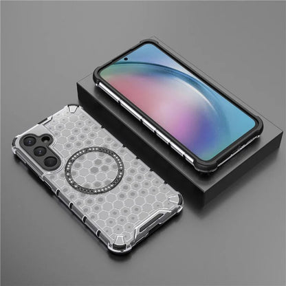MagSafe futrola za Samsung Galaxy A55 5G A556, Techsuit, HoneyComb Shield, Bijela