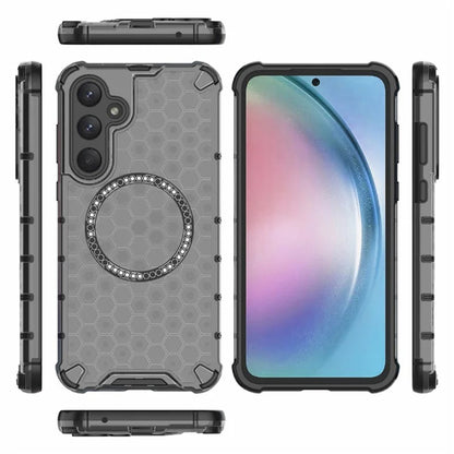 MagSafe futrola za Samsung Galaxy A55 5G A556, Techsuit, HoneyComb Shield, Crna