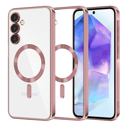 MagSafe futrola za Samsung Galaxy A55 5G A556, Techsuit, Luxury Crystal, Roza