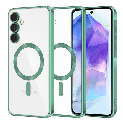 MagSafe maska za Samsung Galaxy A55 5G A556, Techsuit, Luxury Crystal, Svijetlo Zelena