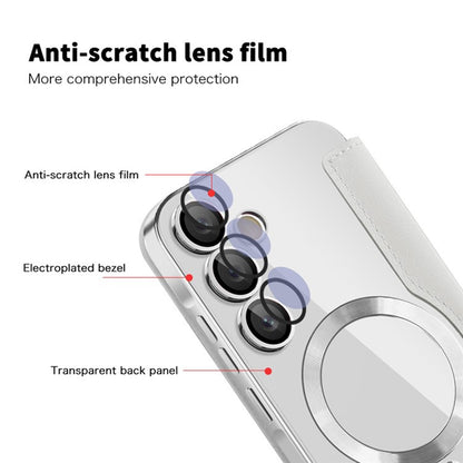 MagSafe futrola za Samsung Galaxy A55 5G A556, Techsuit, SmartMag Book, Siva