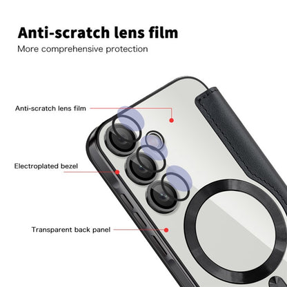 MagSafe futrola za Samsung Galaxy A55 5G A556, Techsuit, SmartMag Book, Crna
