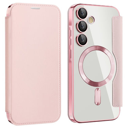 MagSafe futrola za Samsung Galaxy A55 5G A556, Techsuit, SmartMag Book, Roza