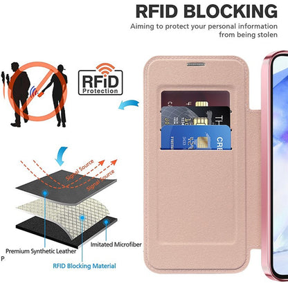 MagSafe futrola za Samsung Galaxy A55 5G A556, Techsuit, SmartMag Book, Roza