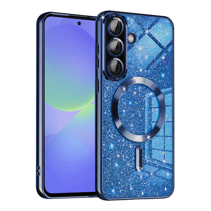 MagSafe futrola za Samsung Galaxy A56 A566 / A36 A366, Techsuit, Luxury Glitter, Tamno Plava