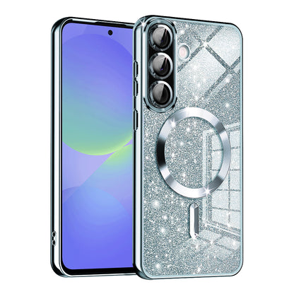 MagSafe futrola za Samsung Galaxy A56 A566 / A36 A366, Techsuit, Luxury Glitter, Plava