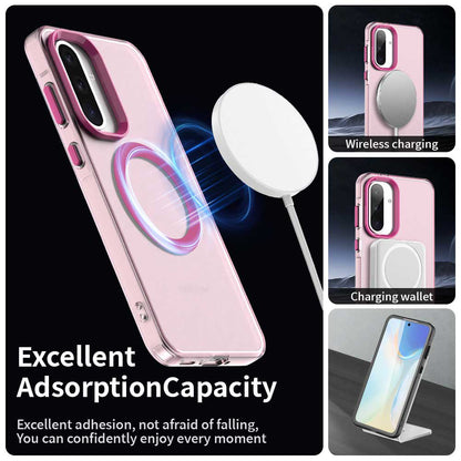 MagSafe futrola za Samsung Galaxy A56 A566, Techsuit, CandyCase, Roza