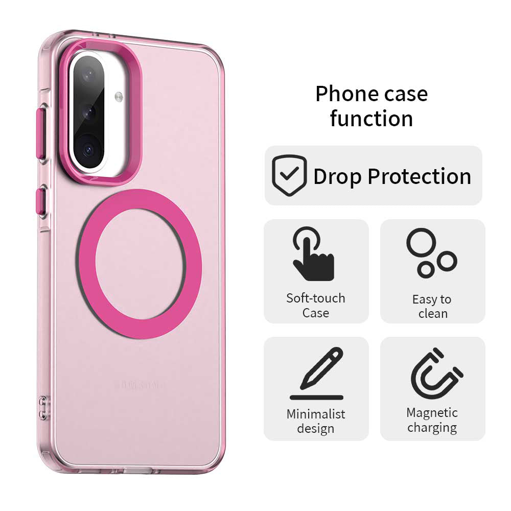 MagSafe futrola za Samsung Galaxy A56 A566, Techsuit, CandyCase, Roza