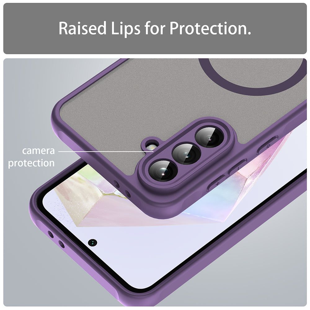 MagSafe futrola za Samsung Galaxy A56 A566, Techsuit, HaloFrost II, Ljubičasta