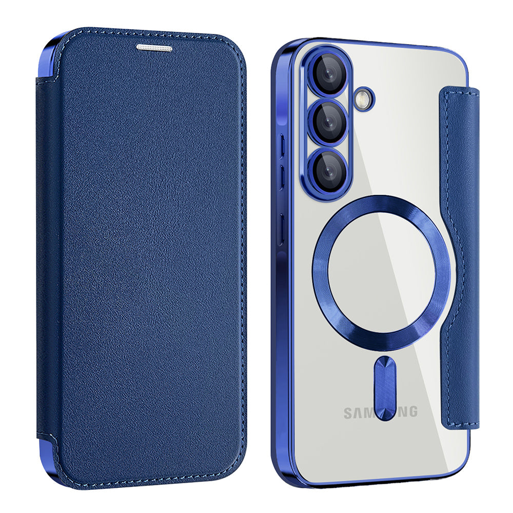 MagSafe futrola za Samsung Galaxy A56 A566, Techsuit, SmartMag Book, Plava