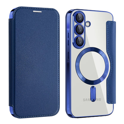 MagSafe futrola za Samsung Galaxy A56 A566, Techsuit, SmartMag Book, Plava