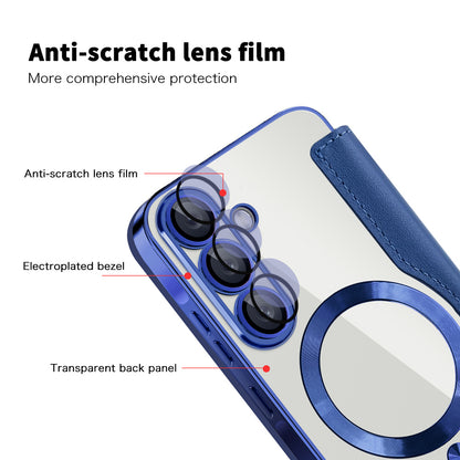 MagSafe futrola za Samsung Galaxy A56 A566, Techsuit, SmartMag Book, Plava