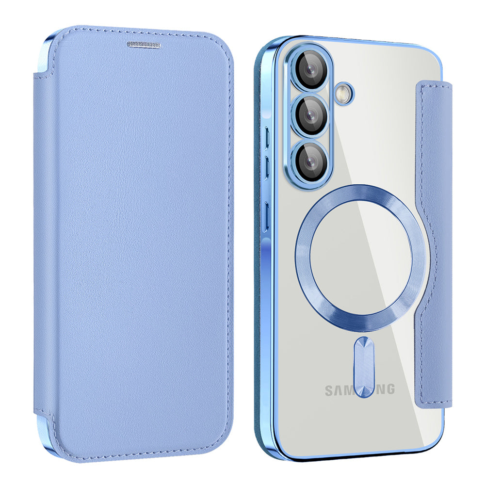 MagSafe futrola za Samsung Galaxy A56 A566, Techsuit, SmartMag Book, Plava