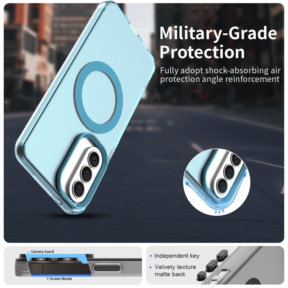 Husa MagSafe za Samsung Galaxy A57 5G, Techsuit, CandyCase, Plava