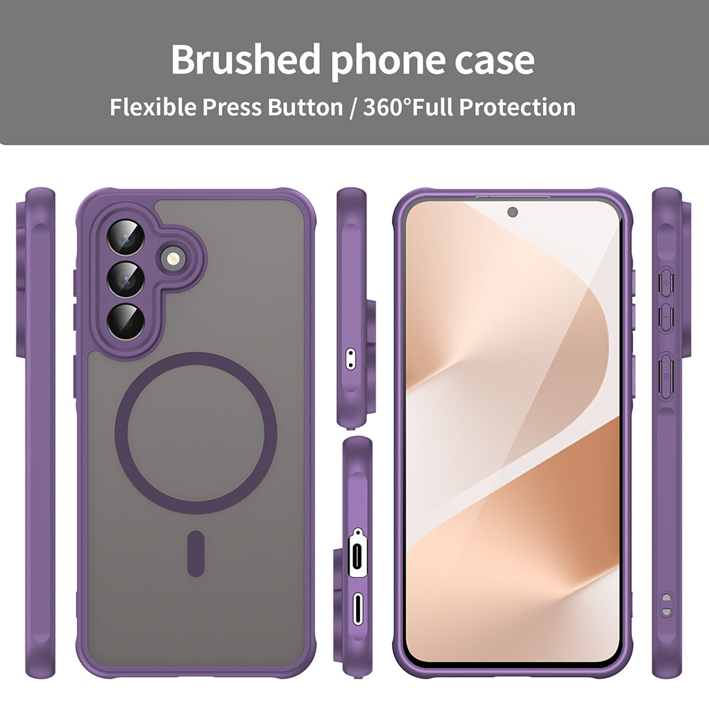 Futrola MagSafe za Samsung Galaxy A57 5G, Techsuit, HaloFrost II, Ljubičasta