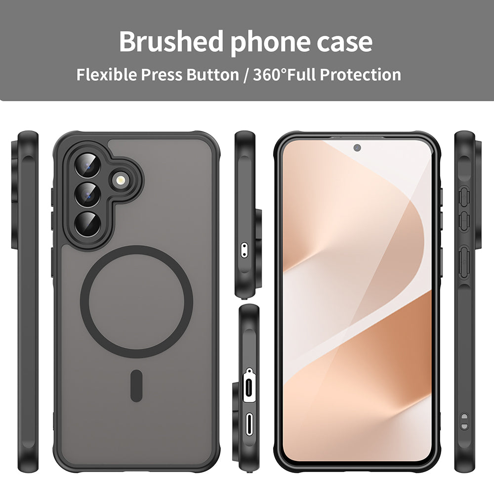 MagSafe futrola za Samsung Galaxy A57 5G, Techsuit, HaloFrost II, Crna