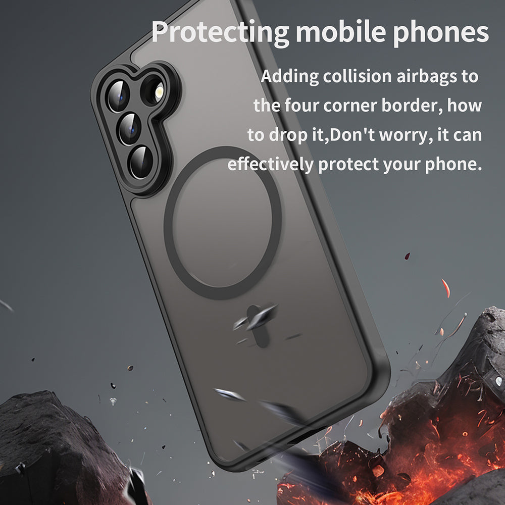 MagSafe futrola za Samsung Galaxy A57 5G, Techsuit, HaloFrost II, Crna