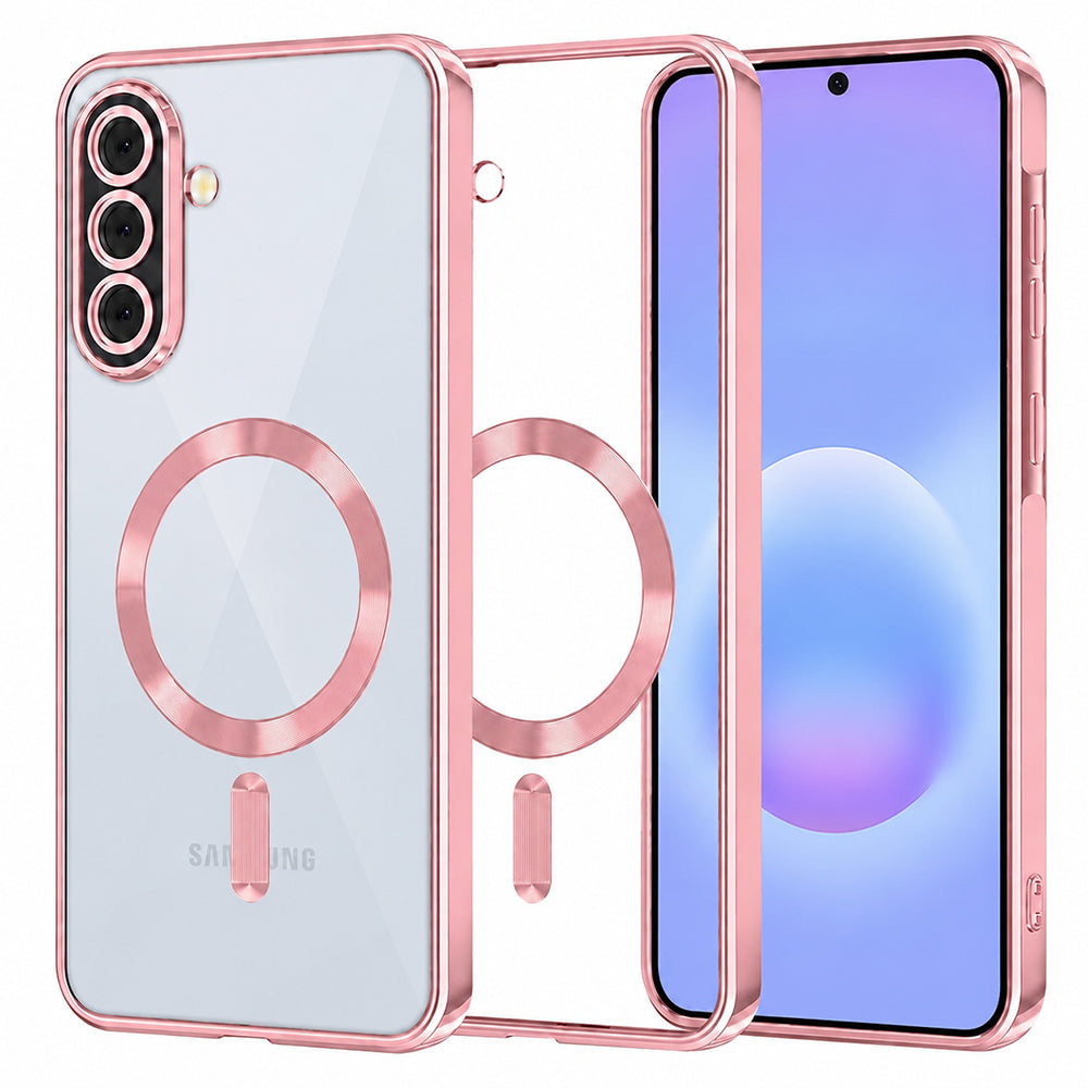 MagSafe futrola za Samsung Galaxy A57 5G, Techsuit, Luxury Crystal, Roza
