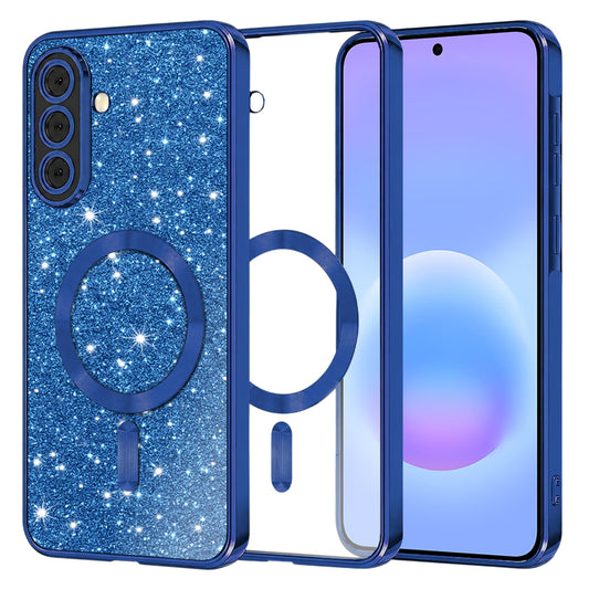 MagSafe futrola za Samsung Galaxy A57 5G, Techsuit, Luxury Glitter, Tamno Plava