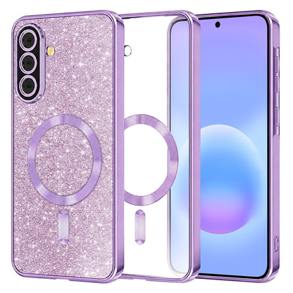 MagSafe futrola za Samsung Galaxy A57 5G, Techsuit, Luxury Glitter, Svijetlo Ljubičasta