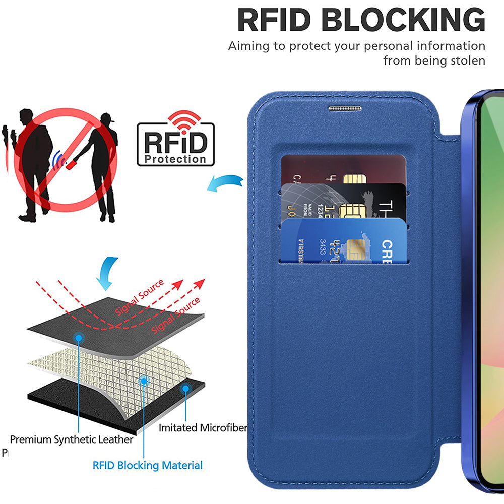 MagSafe futrola za Samsung Galaxy A57 5G, Techsuit, SmartMag Book, Plava