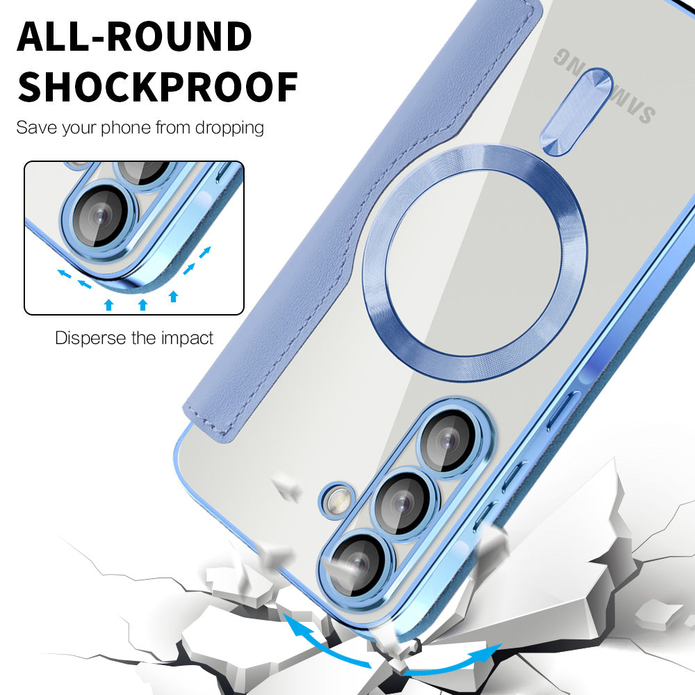 MagSafe futrola za Samsung Galaxy A57 5G, Techsuit, SmartMag Book, Plava