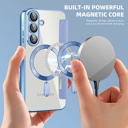 MagSafe futrola za Samsung Galaxy A57 5G, Techsuit, SmartMag Book, Plava