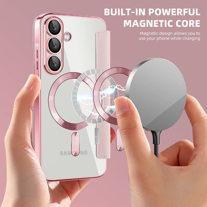 Futrola MagSafe za Samsung Galaxy A57 5G, Techsuit, SmartMag Book, Roza