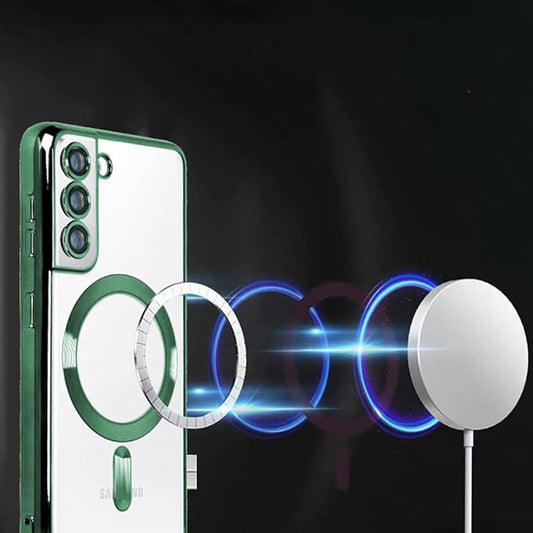 MagSafe maska za Samsung Galaxy S21+ 5G G996, Techsuit, Luxury Crystal, Tamno Plava