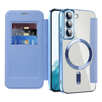 MagSafe futrola za Samsung Galaxy S22 5G S901, Techsuit, SmartMag Book, Plava