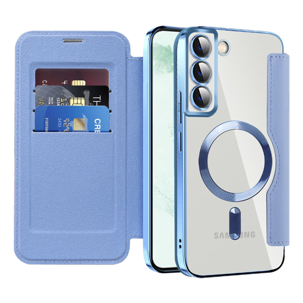 MagSafe futrola za Samsung Galaxy S22+ 5G S906, Techsuit, SmartMag Book, Plava