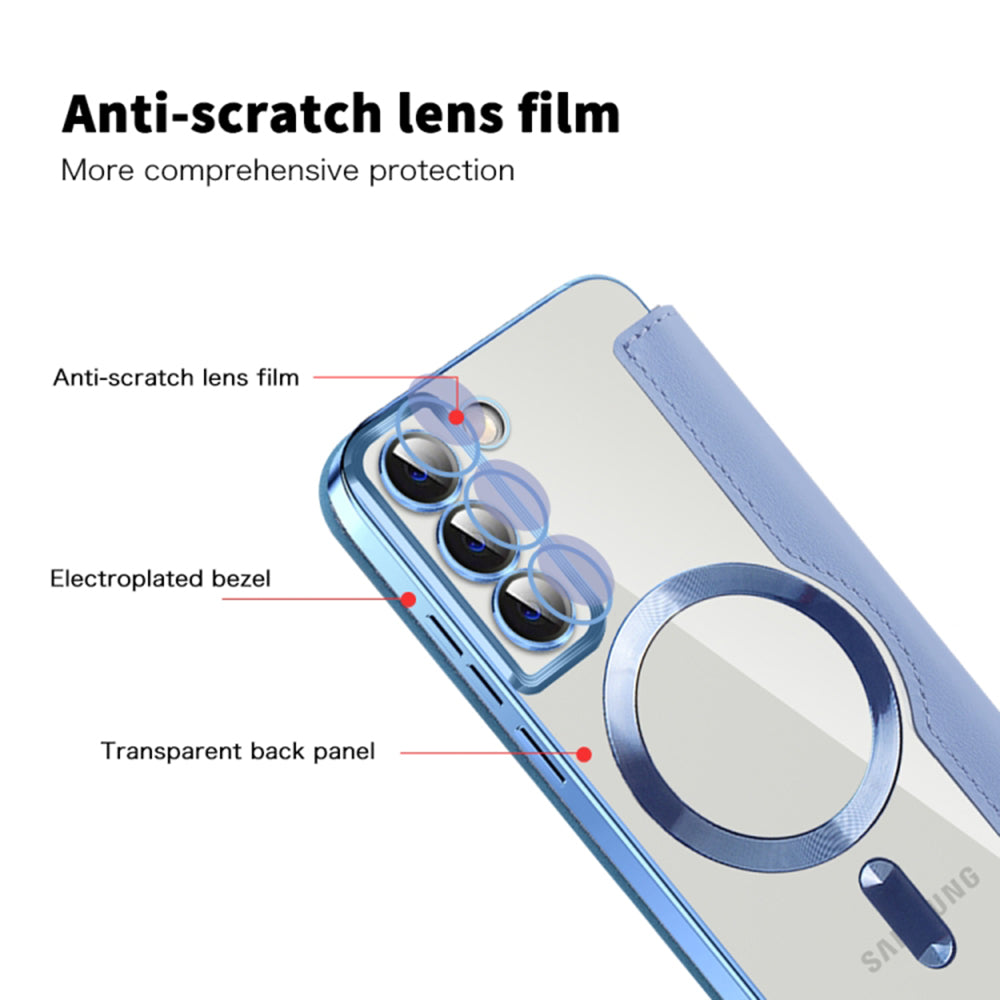 MagSafe futrola za Samsung Galaxy S22+ 5G S906, Techsuit, SmartMag Book, Plava