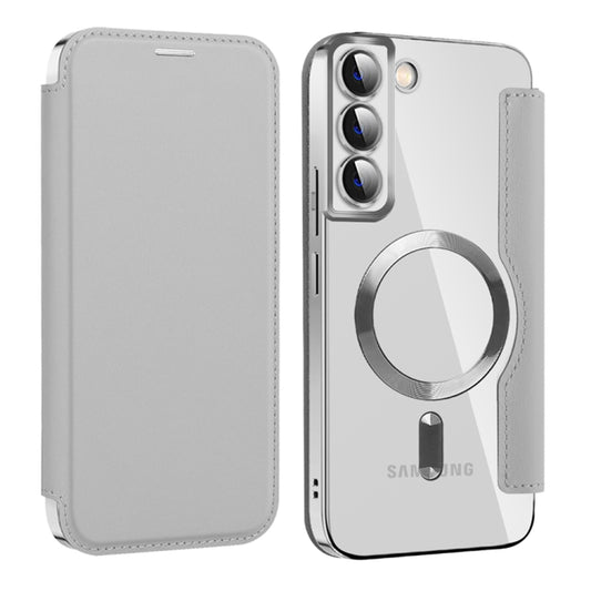 MagSafe futrola za Samsung Galaxy S22+ 5G S906, Techsuit, SmartMag Book, Siva