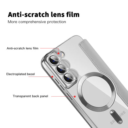 MagSafe futrola za Samsung Galaxy S22+ 5G S906, Techsuit, SmartMag Book, Siva
