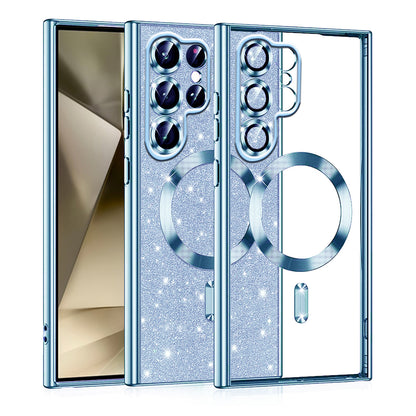 MagSafe futrola za Samsung Galaxy S22 Ultra 5G S908, Techsuit, Luxury Glitter, Plava