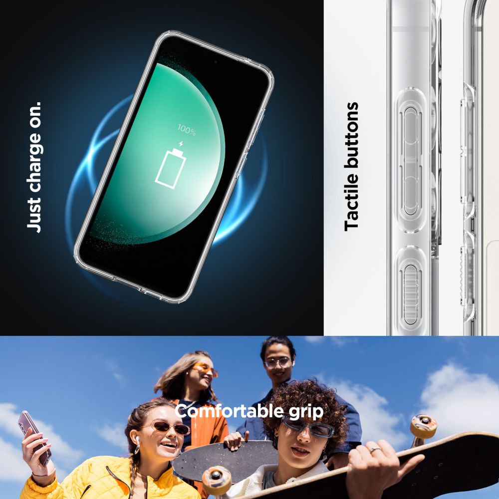 Futrola MagSafe za Samsung Galaxy S23 FE S711, Spigen, Ultra Hybrid OneTap Ring, Prozirna