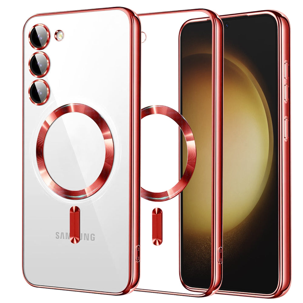 MagSafe maska za Samsung Galaxy S23+ S916, Techsuit, Luxury Crystal, Crvena