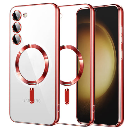 MagSafe maska za Samsung Galaxy S23+ S916, Techsuit, Luxury Crystal, Crvena