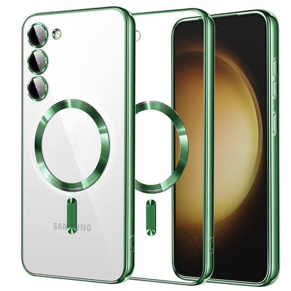 MagSafe maska za Samsung Galaxy S23+ S916, Techsuit, Luxury Crystal, Svijetlo Zelena
