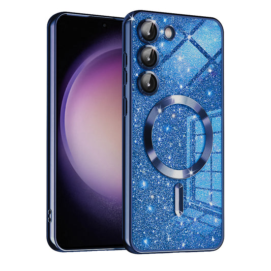 MagSafe futrola za Samsung Galaxy S23+ S916, Techsuit, Luxury Glitter, Tamno Plava