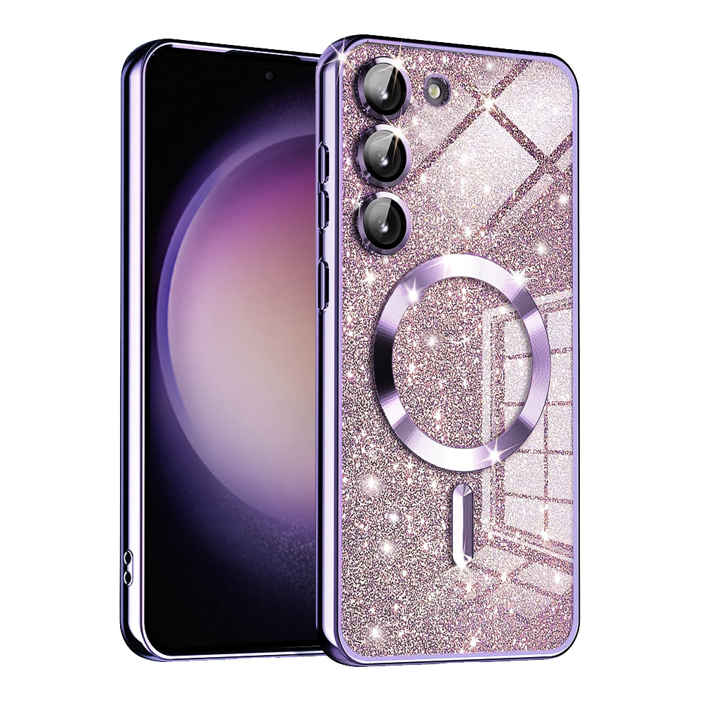 MagSafe futrola za Samsung Galaxy S23+ S916, Techsuit, Luxury Glitter, Svijetlo Ljubičasta