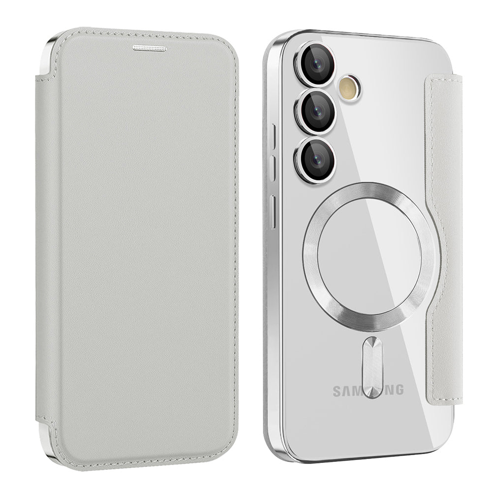MagSafe futrola za Samsung Galaxy S23+ S916, Techsuit, SmartMag Book, Siva