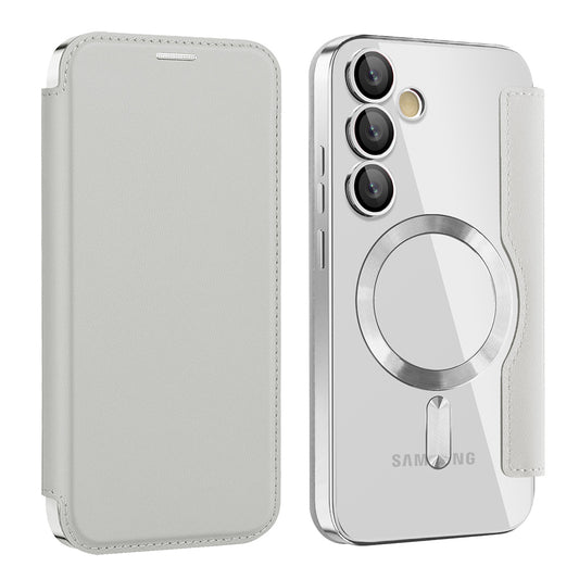 MagSafe futrola za Samsung Galaxy S23+ S916, Techsuit, SmartMag Book, Siva