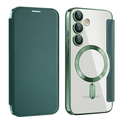 MagSafe futrola za Samsung Galaxy S23+ S916, Techsuit, SmartMag Book, Zelena