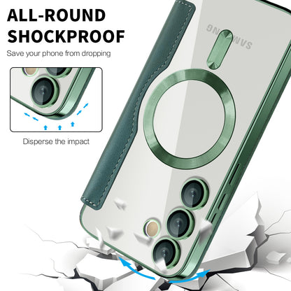 MagSafe futrola za Samsung Galaxy S23+ S916, Techsuit, SmartMag Book, Zelena