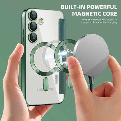 MagSafe futrola za Samsung Galaxy S23+ S916, Techsuit, SmartMag Book, Zelena
